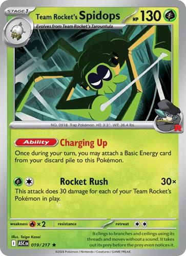 קלף בודד single פוקימון - team rocket's spidops - Ascended Heroes - 019/217