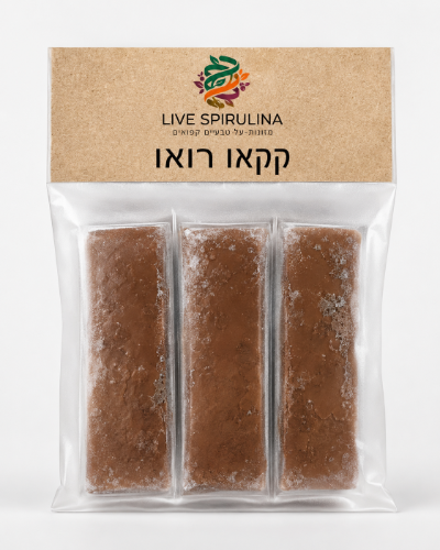 קקאו ראו - PREWORKOUT מהטבע - אריזה של 12 כוסיות קפואות (כ240 גרם)