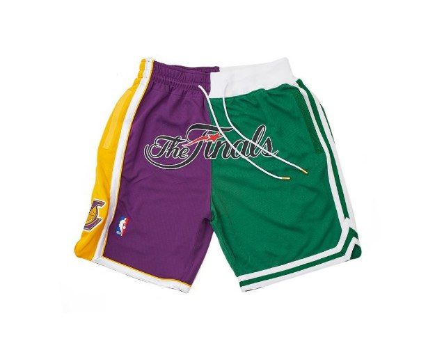 מכנסי NBA קצרים לוס אנג'לס לייקרס JUST DON סגול ירוק