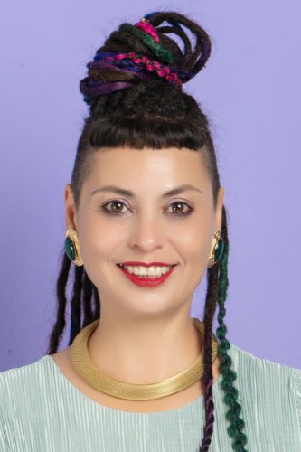 שרשרת קולר רשת מתכת מצופה זהב