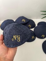 20 כיפות פשתן לאורחים -רקמה חיצונית בלבד (ראשי תיבות או עד 3 מילים)