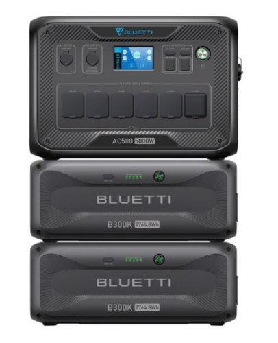 סט תחנת כוח ניידת בלואטי Bluetti AC500 עם 2 סוללות הרחבה B300K