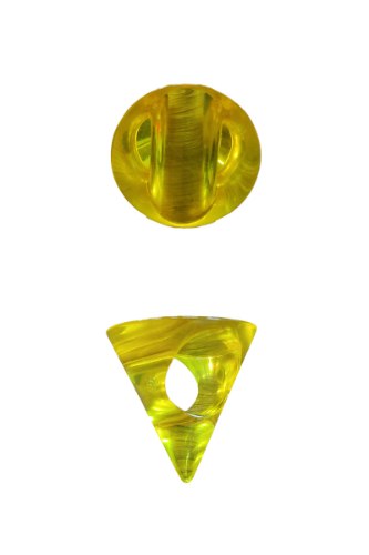 טבעת של סוברל יציקת רזין פירמידה צהובה שקופה