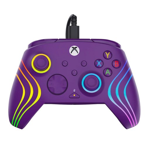 שלט גיימינג RGB חוטי Turtle Beach Afterglow Wave ל־Xbox ו־PC בצבע סגול