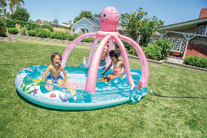 בריכת משחקים תמנון עם מגלשה ומתז מים ‎234×183×150‎ סמ 56138 מבית  ‎‎INTEX