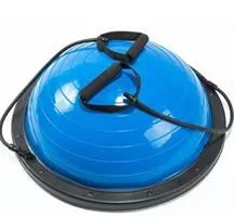 חצי כדור בוסו מקצועי Navy BOSU NY-7676 עם זוג גומיות לאימון יציבות וחיזוק שרירי הליבה.