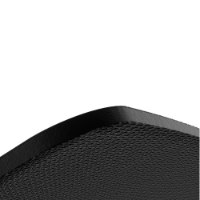 משטח גיימינג Turtle Beach Sense Core Xxl – מבט מקרוב על פינת משטח שחור בעל טקסטורה מחורצת על רקע לבן חוטי