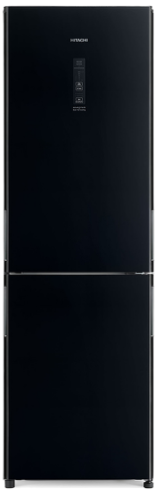 מקרר מקפיא תחתון מבית היטאצי דגם R-BG410PRS6X זכוכית שחורה HITACHI