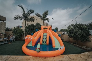 מתקן קפיצה מתנפח רטוב עם מים דרקון רטוב - W3636 - The Wet Dragon מבית Jumpy Jump העולמית-קפיץ קפוץ