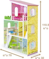 צעצועץ- בית בובות ענק מעץ 3 קומות