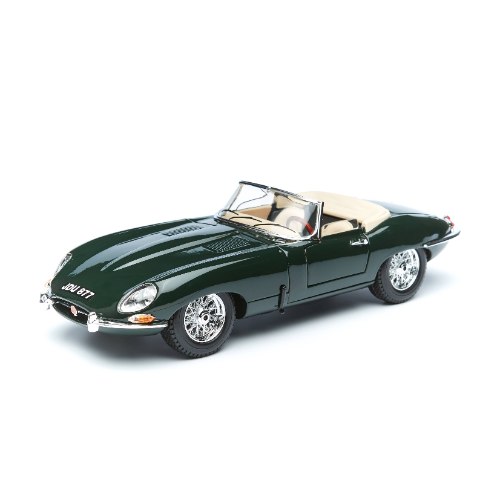 דגם מכונית בוראגו יגואר E-Type קבריולט שחורה 1/18 1961 Bburago Jaguar E-Type Cabrio