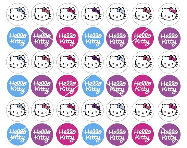 Free Printable Hello Kitty Cupcake Toppers Template
