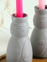 פמוטים עדינים לשבת, עיצוב יודאיקה עכשוית, בהשראת יפן, בהדפת תלת מימד
