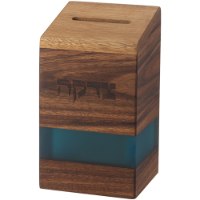 קופת צדקה עץ ואפוקסי לבן