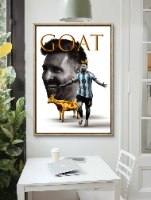 תמונה של מסי "the GOAT" על קנבס | תמונה לחדר נוער או חדר ילדים, מוטיבציה וספורט