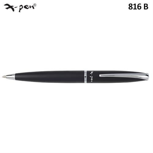 עט פנינסולה אנודייז שחור כסף כדורי XP-816b X-Pen Peninsula Anodize