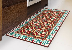 שטיח פי.וי.סי ערבסק אדום TIVA DESIGN קיים בגדלים שונים