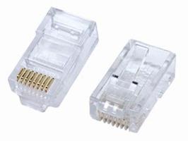 מחבר זכר 50 יח male Connector RJ-45 Cat 5E