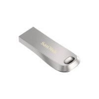 זיכרון נייד SanDisk Ultra Luxe USB 3.1 512GB – פריט בודד דיסק און קי USB כסוף מונח באלכסון