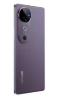 סמארטפון VIVO V40 5G סגול – מכשיר סגול יחיד המוצג מאחור עם מערך מצלמות אנכי