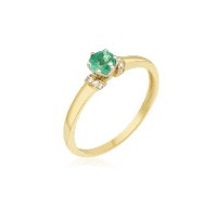 טבעת עם אמרלד, золотое кольцо с изумрудом