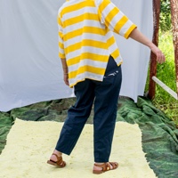 מכנסיים מדגם נורית מבד דריל בצבע נייבי