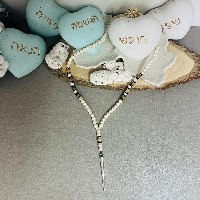 שרשרת מאלה חרוזים לגבר בצבע אופוויט וחום