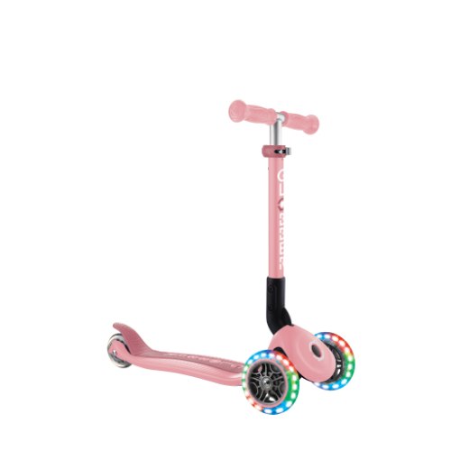 קורקינט 3 גלגלים מתקפל עם תאורת LED גלובר Globber Primo Junior Foldable Lights בצבע מנטה