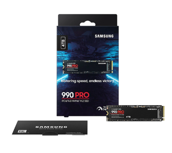 דיסק פנימי Samsung 990 PRO 4TB GEN4 up to 7450 read 6900 Write
