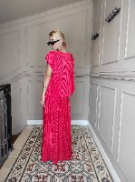 חצאית מקסי פליסה - אדום