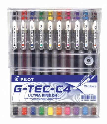"עט ג'ל G-TEC-C4 0.4 סט 1/10"