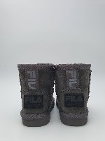 FILA|פילה- מגפיים לילדים פרווה- לוגו פאייטים מתחלפים / צבע אפור כהה