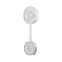 מאוורר ידני מגנטי צבע לבן Miracase MMHF120 – פריט בודד לבן ראש עגול ובסיס מגנטי במראה קדמי טעינה מהירה