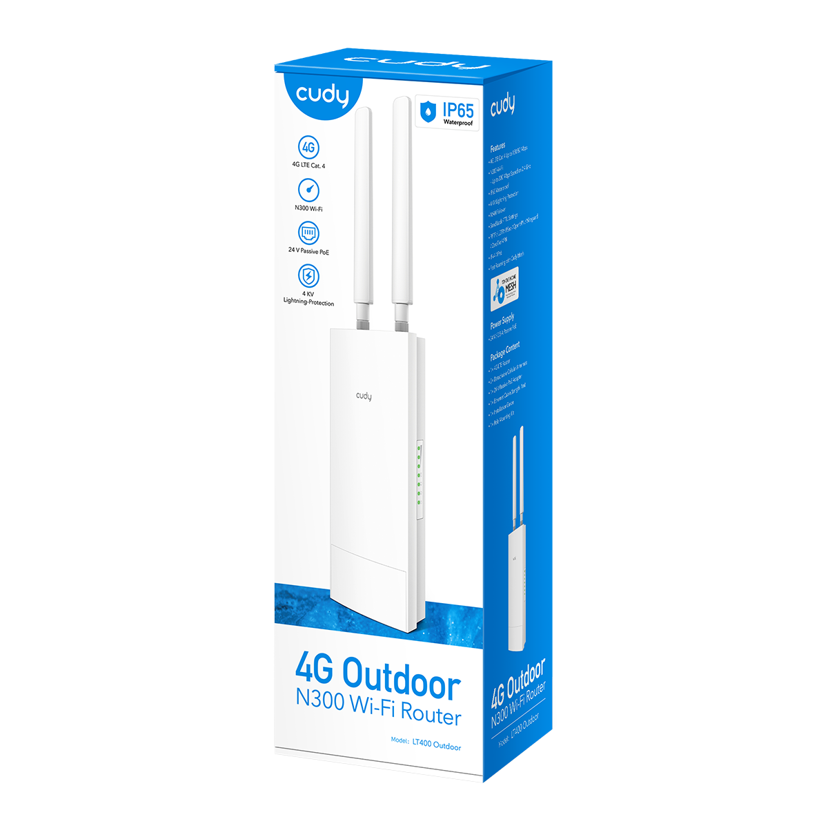 נתב סלולרי חיצוני Cudy LT400 Outdoor 4G LTE N300 WiFi Router