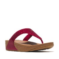 לולו טו פוסט קריסטל צבע בורדו פיטפלופ FITFLOP