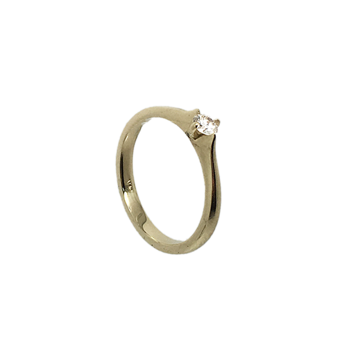 טבעת אירוסין זהב צהוב 14K יהלום מרכזי OP09160090508
