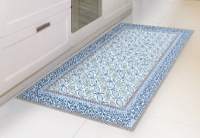 שטיח פי.וי.סי  כחול קריסטלי TIVA DESIGN קיים בגדלים שונים