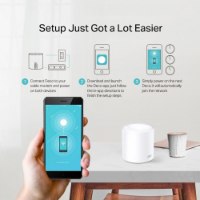 מגדיל טווח 3 יח' באריזה TP-Link Deco X20 MESH AX1800 Wi-Fi 6 – אינפוגרפיקה המפרטת שלבי התקנה מציגה טלפון חכם ויחידת Deco