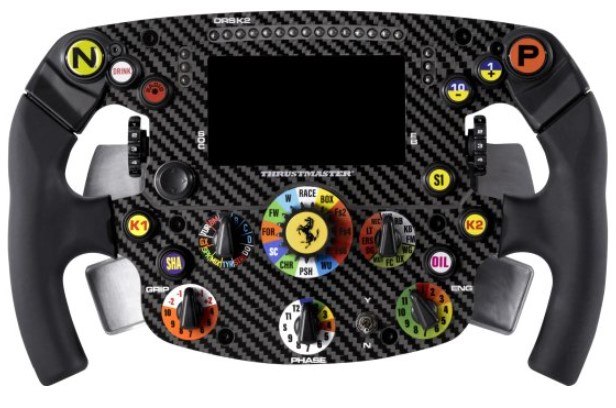 חישוק פורמולה 1 Thrustmaster Ferrari SF1000 עם מעבירי הילוכים מגנטיים וגימור סיבי פחמן