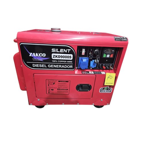 גנרטור דיזל מושתק חד פאזי בהספק 6500W מדגם ZKD9000-S מבית ZAKCO