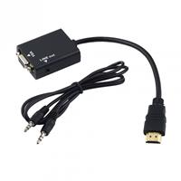 מתאם HDMI ל-VGA נקבה כולל כבל אודיו