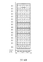 מקרר יין 176 בקבוקים, אינטגרלי מפואר עם 15 מדפי עץ, מדחס אינוורטר, בנפח של 430 ליטרים.