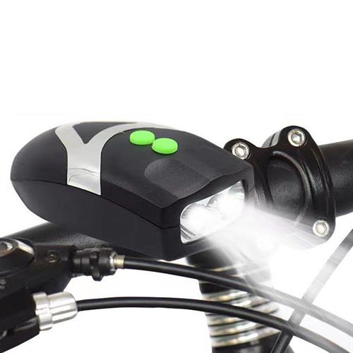 פעמון אופניים אלקטרוני + תאורה קדמית LED - צופר בטיחות רב עוצמתי