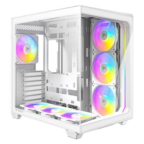 מארז לבן Antec C5 ARGB Mid-Tower ATX 7x ARGB FANS Incl Type-C