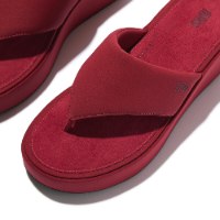 כפכף פלטפורמה אדום כהה שחור פיטפלופ FITFLOP