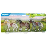 פליימוביל-  סט 3 דמויות סוסים - Playmobil 70683