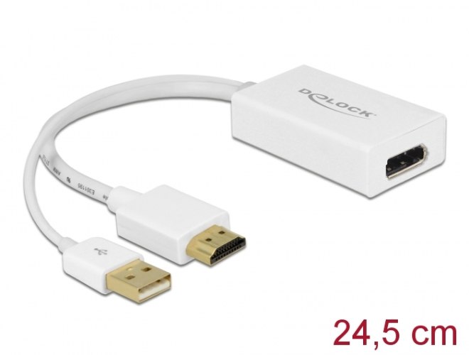 מתאם אקטיבי Delock Active HDMI Adapter to DisplayPort 1.2 4K