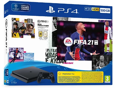 קונסולה פלייסטיישן PlayStation 4 500GB בקר אחד FIFA 21 דגם CUH-2216A-FUT21