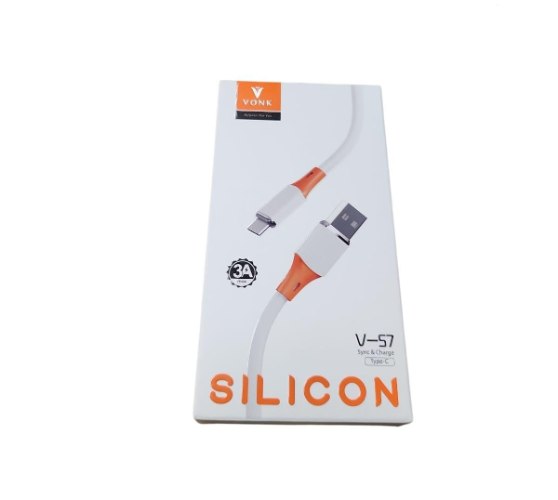 כבל לאייפון סיליקון כניסת USB | 1 מטר | 3A