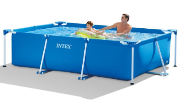 בריכת עמודים מלבנית כחולה | 260X160X65 סמ| מקט 28271| INTEX | קפיץ קפוץ